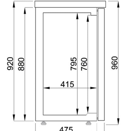 BARCOOLER BLACK 3 DOORS