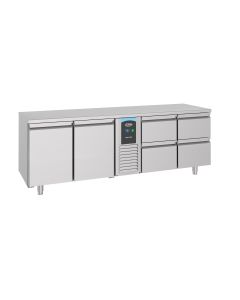 700 REFRIGERATED COUNTER 2 DOORS AND 4 DRAWERS MONOBLOCK ENERGY LINE