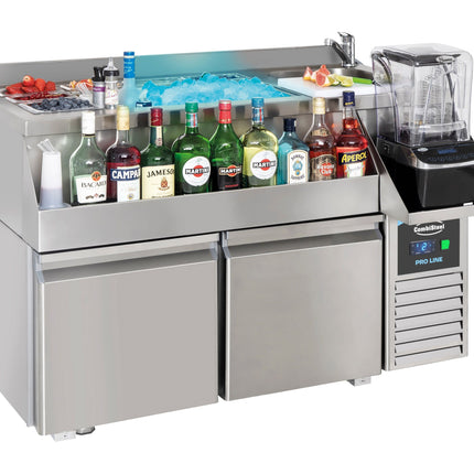 REFRIGERATED COUNTER 2 DOORS WITH COCKTAIL BAR STATION