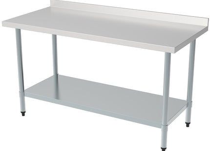Arbejdsbord med ekstra hylde - flat packed - 700 x 2000 mm
