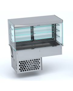 DROP-IN CUBIC REFRIGERATED DISPLAY - ROLL-UP 4/1