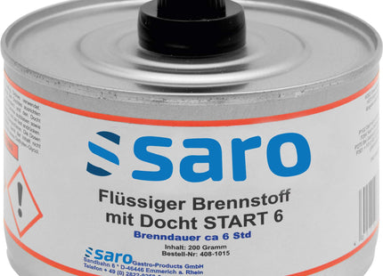 SARO flydende brændstof med væge, pakke med 24 dåser 
Model START 6