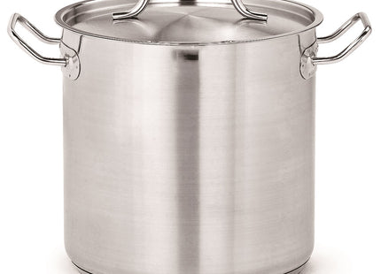 DIEPE POT HOOG RVS + DEKSEL ø24 10L