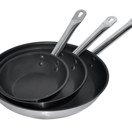 FRYPAN SS + NON-STICK COATING ø32 4L