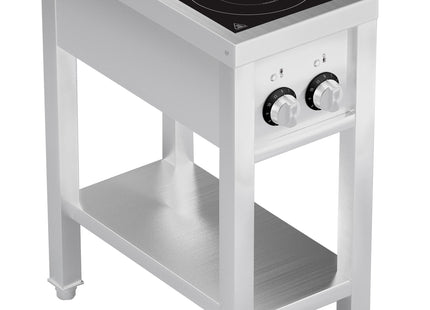 Induktionskomfyr 2 kokeplater med åpen ramme