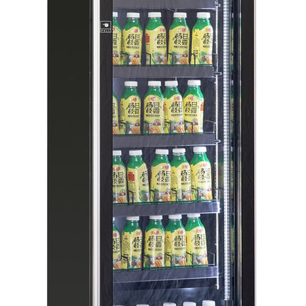 LODÓWKA 1 SZKLANE DRZWI CZARNE