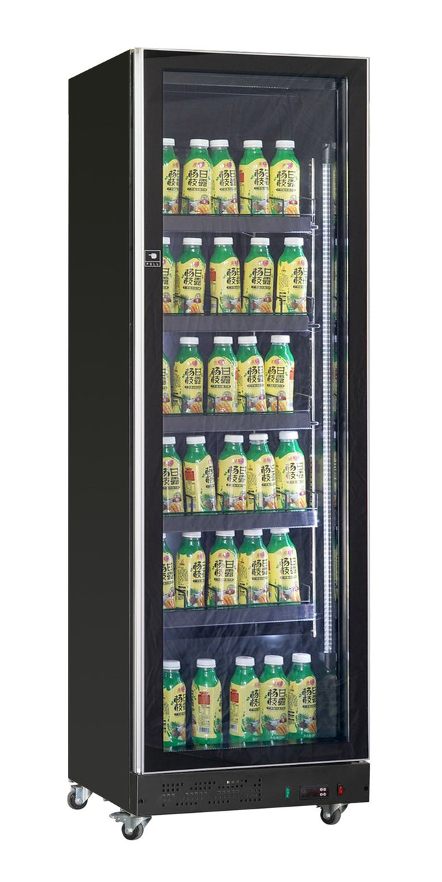 LODÓWKA 1 SZKLANE DRZWI CZARNE