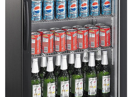 BACKBAR COOLER BLACK 1 DOOR
