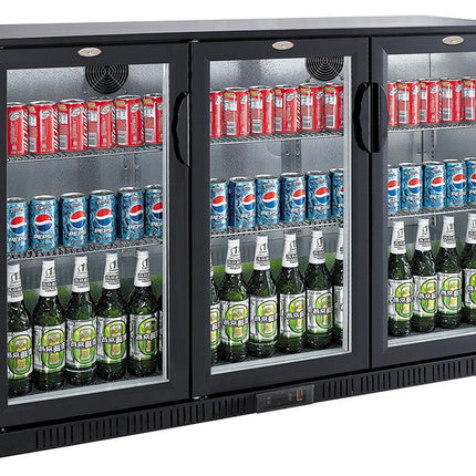 BACKBAR COOLER BLACK 3 DOORS