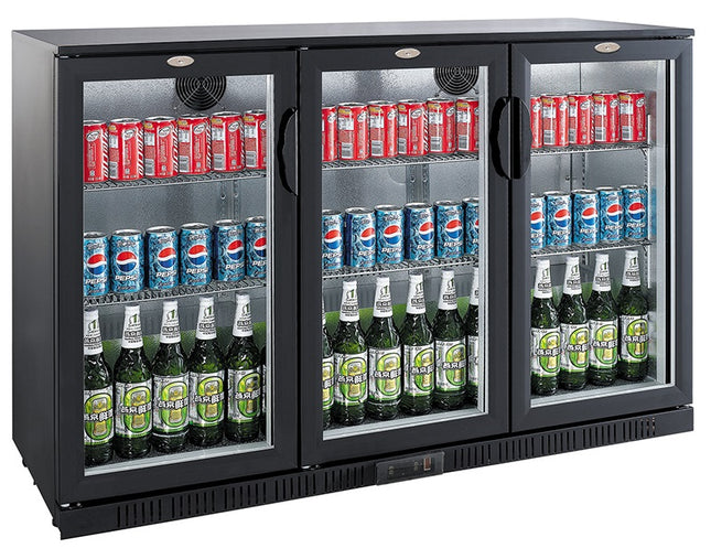 BACKBAR COOLER BLACK 3 DOORS