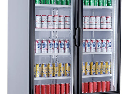 REFRIGERATOR 2 GLASS DOORS 1000L