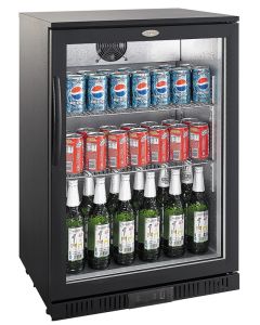 BACKBAR COOLER BLACK 1 DOOR