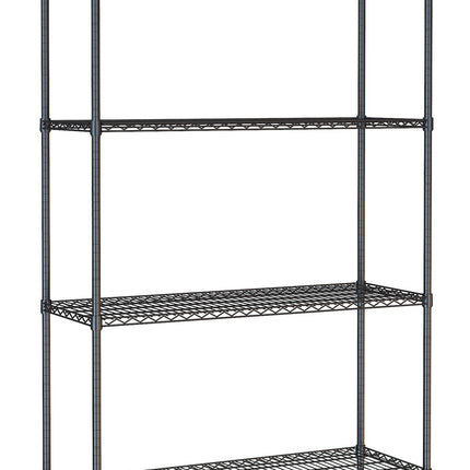 SHELF UNITS 4 LEVELS 1200 BLACK FLAT PACKED
