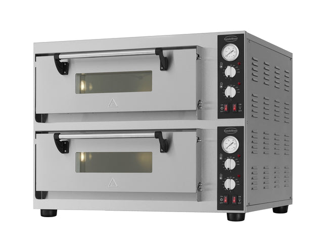 PIZZAOVN - ELEKTRISK DOBBELT 2 X 4 - INKL. GRATIS bord