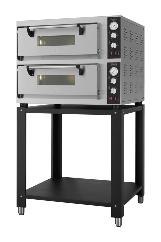 PIZZAOVN - ELEKTRISK DOBBELT 2 X 4 - INKL. GRATIS bord
