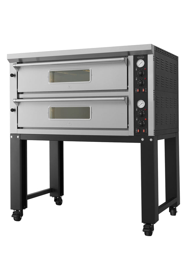 PIZZA OVN - Elektrisk- DOBBELT 2 X 6 - GRATIS bord