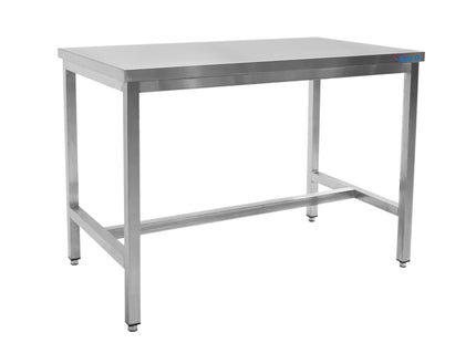 SARO rustfrit stålbord uden underplade – B 1400 x D 700 mm