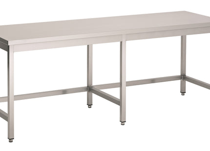 Arbejdsbord med åbent understel – 700 × 2.800 mm