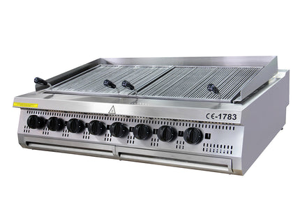 Premium Chargrill - 8 Zones - Triple Unit - 90cm Deep - Gas