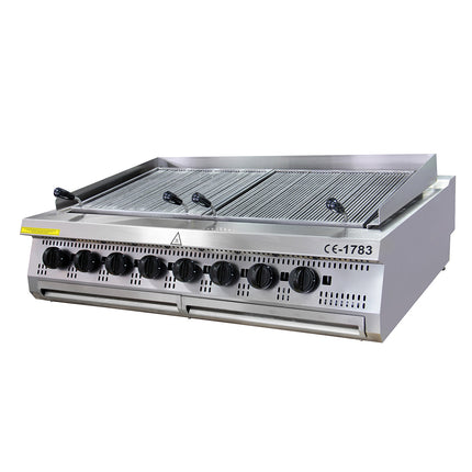 Grill Chargrill Premium — 8 stref — Jednostka trzyosobowa — Głębokość 90 cm — Gaz