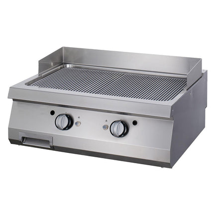 Premium-Grillplatte – gerilltes Chrom – Doppeleinheit – 90 cm tief – elektrisch