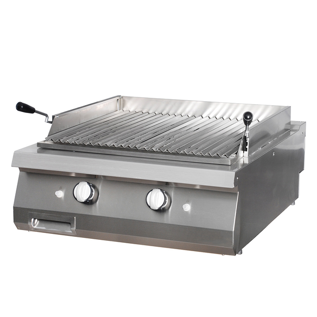 Premium Lavasteingrill – Doppeleinheit – 90 cm tief – Gas