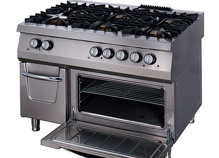 Premium Stove - 6 Burners - Triple Unit - 90cm Deep - Gas incl Electric Oven