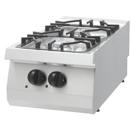Heavy Duty spis - 2 brännare - Enkel enhet - 70 cm djup - Gas