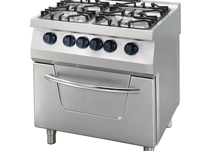 Heavy Duty Stove - 4 Burners - Double Unit - 70cm Deep - 36kW - Gas incl Electric Oven