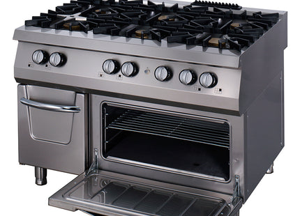 Premium Stove - 6 Burners - Triple Unit - 90cm Deep - incl Oven - Gas
