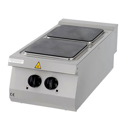 Premium komfyr - 2 brennere - Enkel enhet - 90 cm dyp - Elektrisk