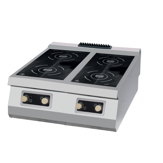 Cuisinière à induction Premium - 4 feux - Corps double - Profondeur 90 cm - Électrique