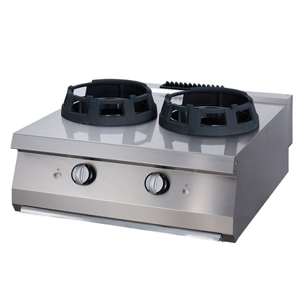 Cuisinière Wok Premium - 2 x 28,5 Feux de Cuisson - Unité Double - Profondeur 90 cm - Gaz