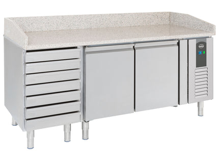 PIZZA COUNTER 2 DOORS 7 DOUGH DRAWERS