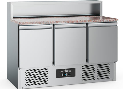 PIZZA COUNTER 3 DOORS 8x1/6GN CONTAINER