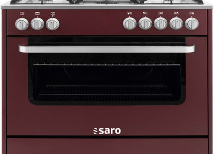 SARO multifunktionskomfur, gas/el 
Model TS95C61LVI bordeaux