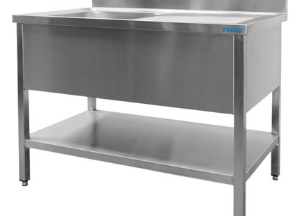 SARO vaskebord med 1 vask, venstre - B 1200 x D 600 mm