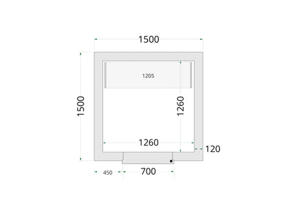 Panneaux pour chambre froide 120 mm - CR 150x150x220