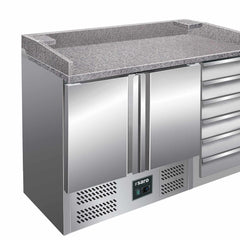 SARO pizzabord, 2 døre + 6 skuffer, 
model PZ 9001