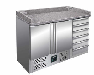 SARO pizzabord, 2 døre + 6 skuffer, 
model PZ 9001