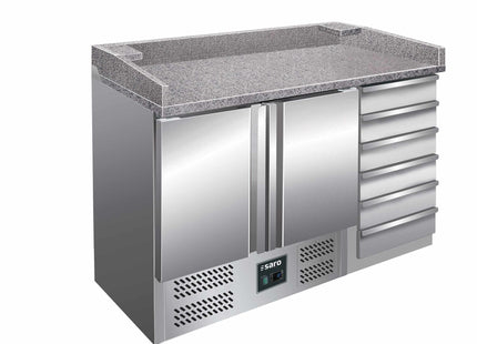 SARO pizzabord, 2 døre + 6 skuffer, 
model PZ 9001