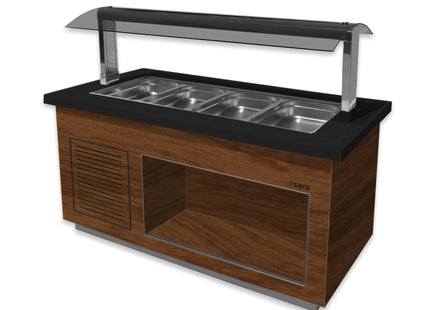 SARO Salatbar til 4x 1/1 GN, 
model PREMIUM LINE SB-K170 valnød