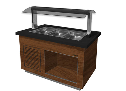 SARO varm buffet 
Model PREMIUM LINE SB-H130 valnød