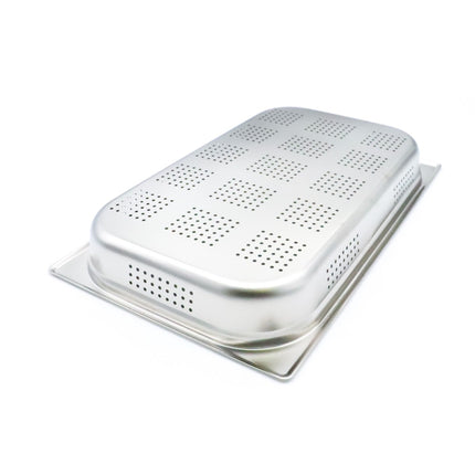 Gastronorm beholder - 1/1 GN - 6,5 cm dyb - Rustfrit stål - Perforeret