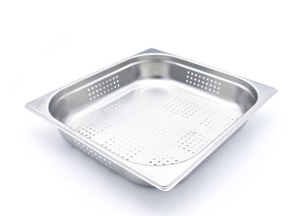 Récipient Gastronorme - 2/3 GN - Profondeur 6,5 cm - Inox - Perforé