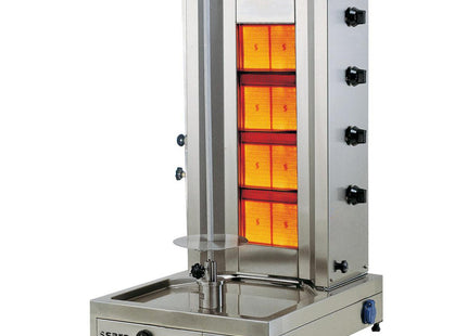 SARO gas-döner-/gyrosgrill med 4 brændere 
Model TILLA 4