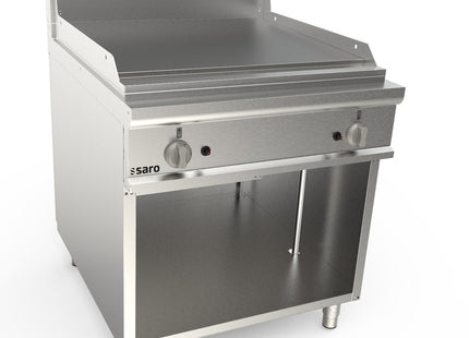 SARO gasgrillplade, 800 mm bred, fritstående, glat 
Model LQ / FTG4BAL
