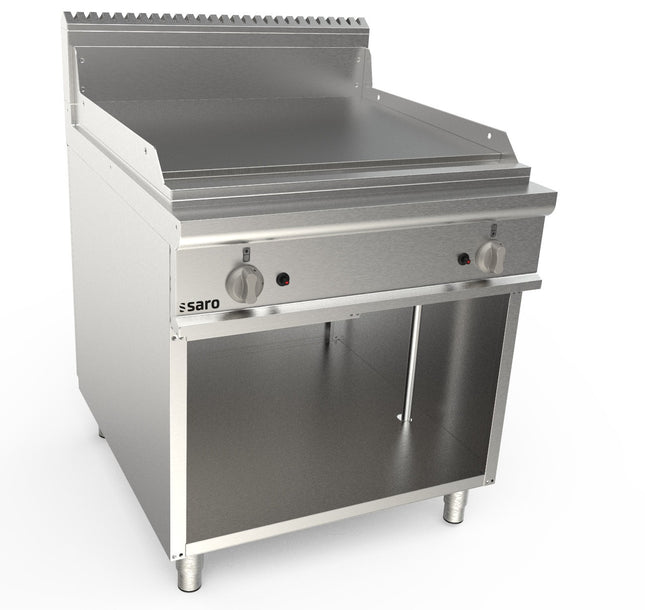 SARO gasgrillplade, 800 mm bred, fritstående, glat 
Model LQ / FTG4BAL