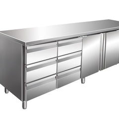 SARO kølebord med 2 døre og 2 sæt med 3 skuffer, 
model KYLJA 4150 TN