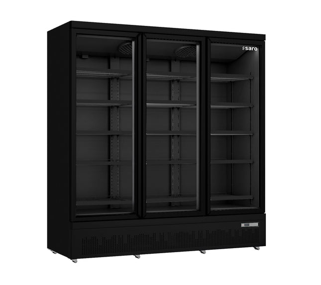 SARO køleskab med 3 glasdøre, 
model GTK 1530 S PRO – sort